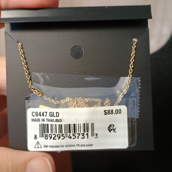 Coach Gold CZ C Pendant Necklace NWT - Picture 2 of 2